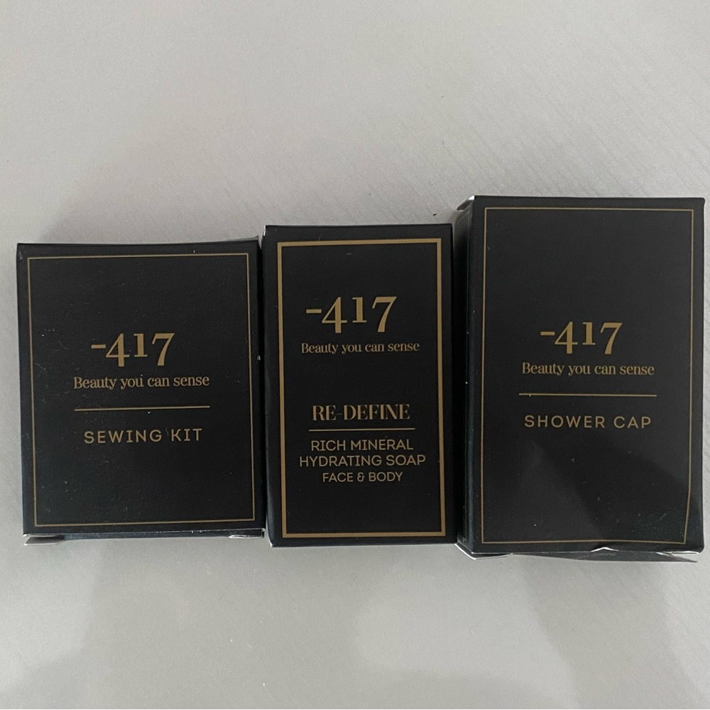The Drisco Hotel 417 Travel Necessity kits